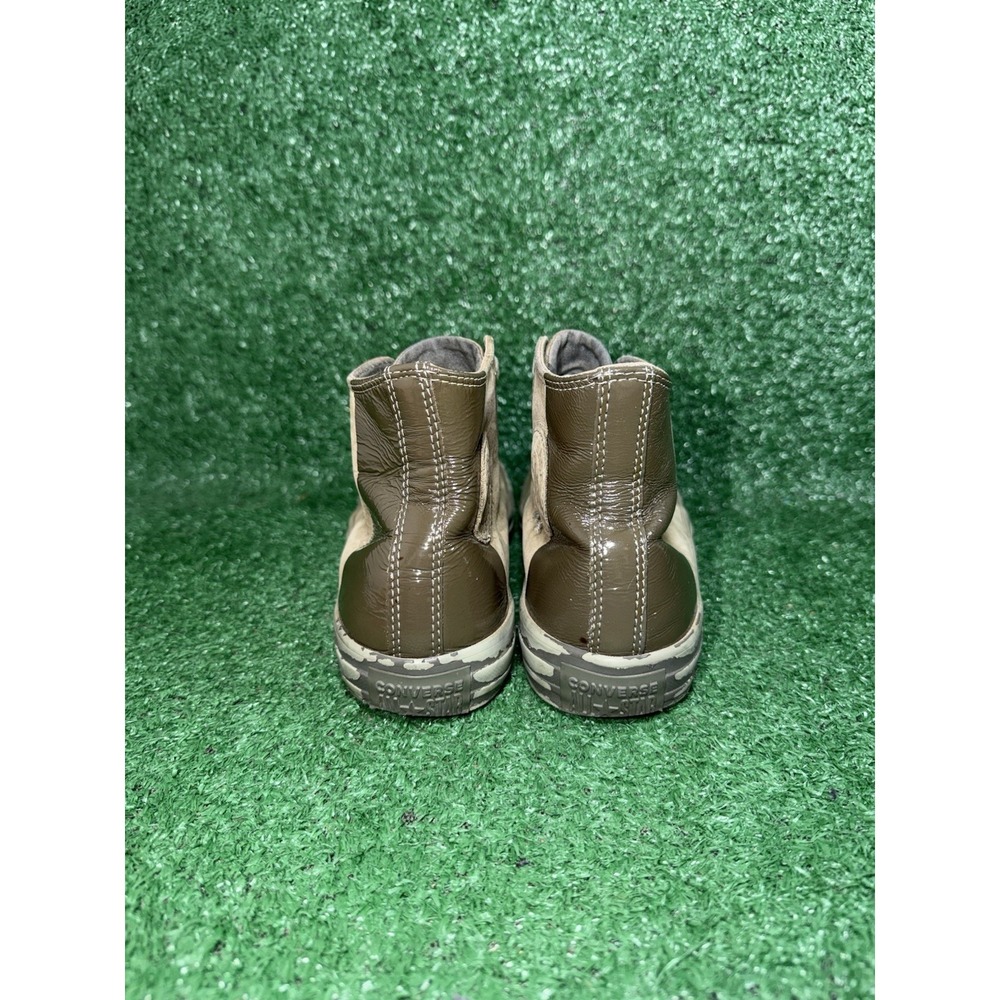 Converse Shoes‎ Womens Size 8 Olive Green Leather Chuck Taylor High Top Sneakers - Picture 6 of 9